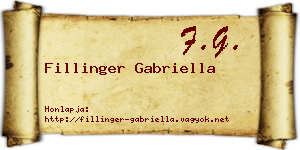 Fillinger Gabriella névjegykártya