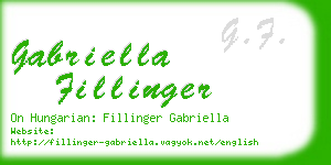 gabriella fillinger business card